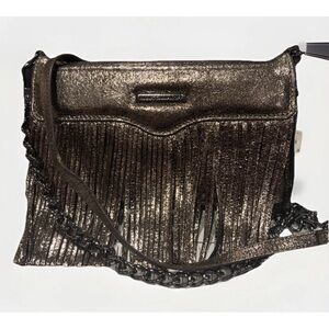 Rebecca Minkoff Shimmering Bronze Fringe Crossbody Bag
